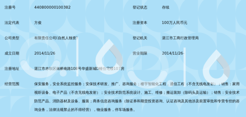 湛江市天安保安服务有限公司 从安全守护到家用视听设备销售的多元化探索